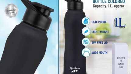 H231 – Curvy steel bottle Colored | Capacity 1L approx – Best... - Image 4