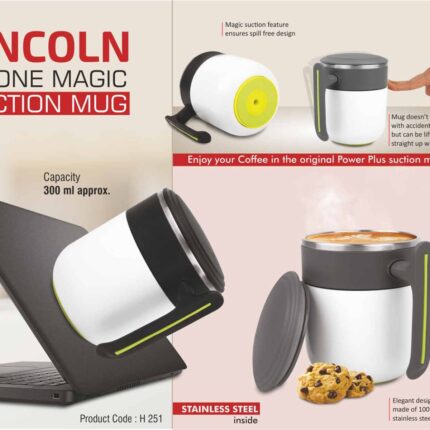 H251 – Lincoln : 2 Tone Magic Suction Mug with Stainless inside |... - Image 2