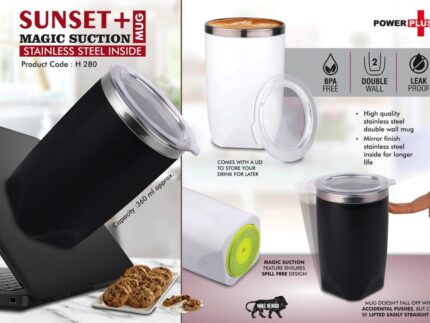 H280 – Sunset+ : Magic Suction Mug with Stainless Steel inside |... - Image 2