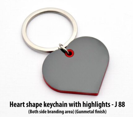 J88 – Heart shape keychain with highlights – Best corporate Gifts