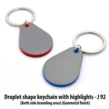 J92 – Droplet shape keychain with highlights – Best corporate Gifts - Image 2