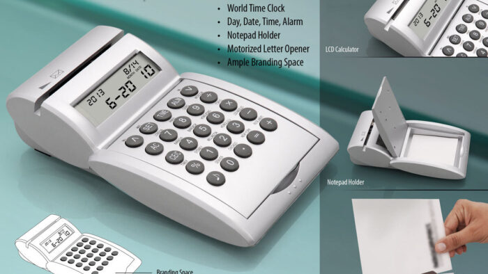 T10 – World time calendar Clock/ Calculator/ Motorized Letter... - Image 3