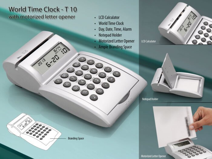T10 – World time calendar Clock/ Calculator/ Motorized Letter...
