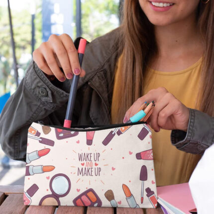 Wake up Makeup Pouch for Women Multifunctional Travel Kit Storage Toiletry Bag - Image 4
