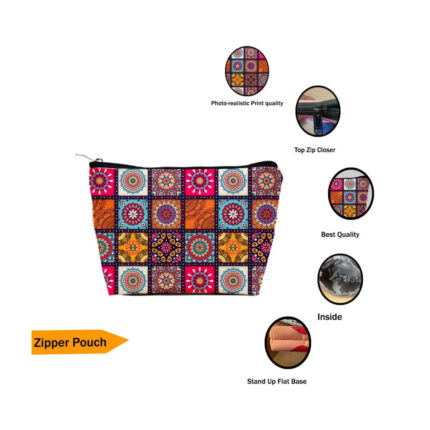Wake up Makeup Pouch for Women Multifunctional Travel Kit Storage Toiletry Bag - Image 5