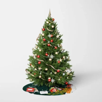 Ho Ho Ho Christmas Tree Skrit , Tree Collar - Image 3