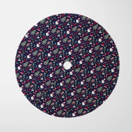Snowman Pattern Christmas Tree Skirt , Tree Collar - Image 2