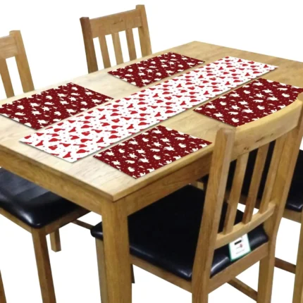Santa Claus Xmas Table Mats and Runner Set