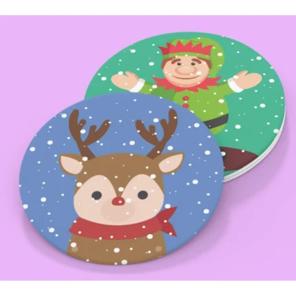 Christmas with Santa Snowman Coasters - Image 2