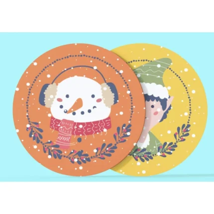 Christmas with Snowman Santa Coasters - Image 2