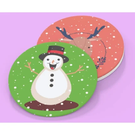 Christmas with Snowman Santa Coasters - Image 4