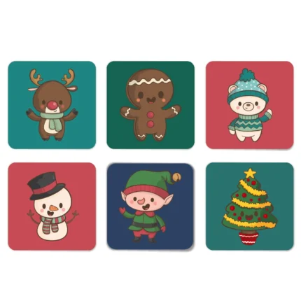Christmas with Xmas Icon Coasters