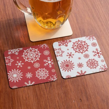 Christmas with Reindeer Santa Claus Coasters - Image 4