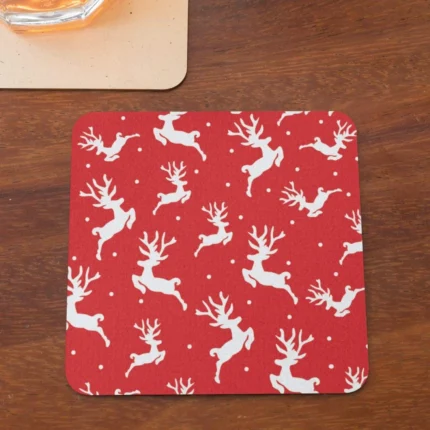 Christmas with Reindeer Santa Claus Coasters - Image 7