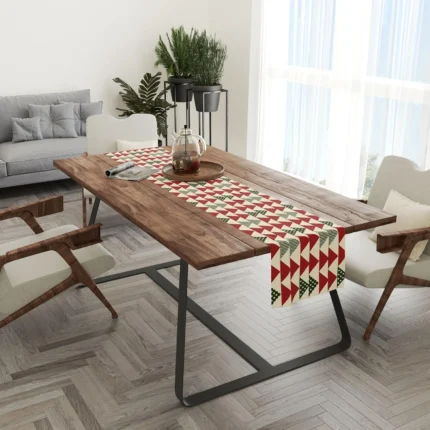 Christmassy Tree Christmas Table Mats and Runner Set