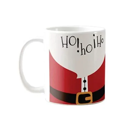Ho Ho Ho Santa Claus Christmas Coffee Mug with Coaster - Image 4