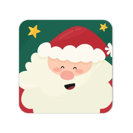 Christmas with Santa Bear Decoration Ball Printed Coasters - Image 5