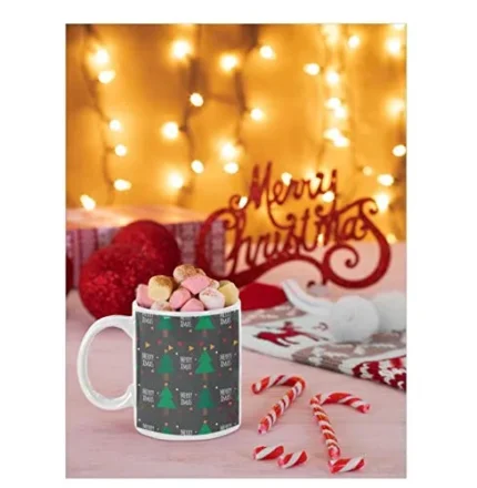 Merry Xmas Christmas Coffee Mug With Coaster - Image 2