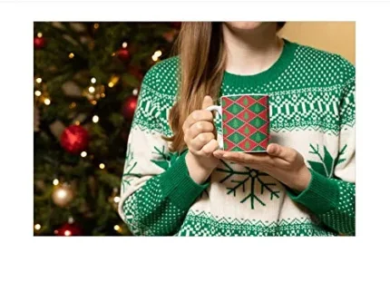 Wonder Xmas Tree Christmas Coffee Mug With Coaster - Image 3