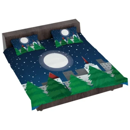 Christmas Moon Christmas Bedsheet - Image 5