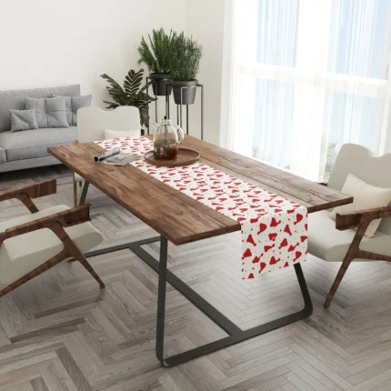 Dancing Snowman Santa Christmas Table Runner and Mat Set - Image 5