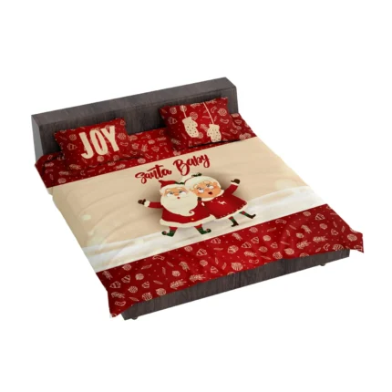 Santa Baby Joy Christmas Bedsheet - Image 3