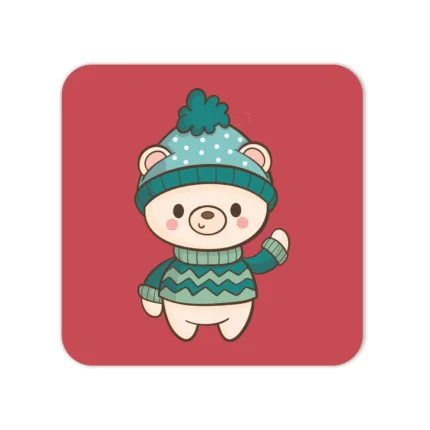 Christmas with Reindeer Snowman Coasters - Image 3