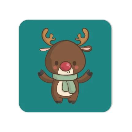 Christmas with Reindeer Snowman Coasters - Image 4