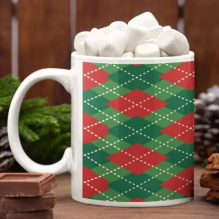 Marvelous Classic Christmas Coffee Mug With Coaster - Image 5