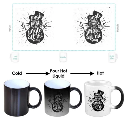 Jingle Bells Coffee Christmas Mug with Coaster - Image 4