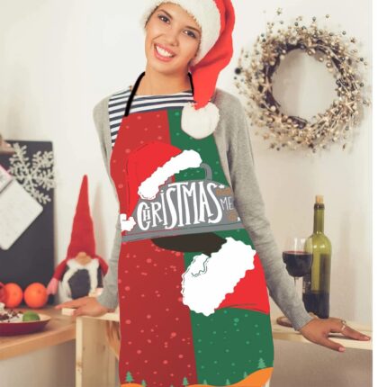 Merry Christmas Printed Christmas apron - Image 6