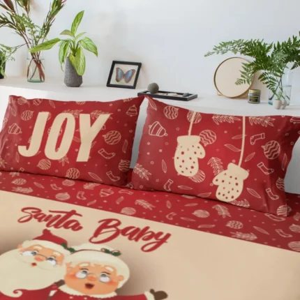 Santa Baby Joy Christmas Bedsheet - Image 2