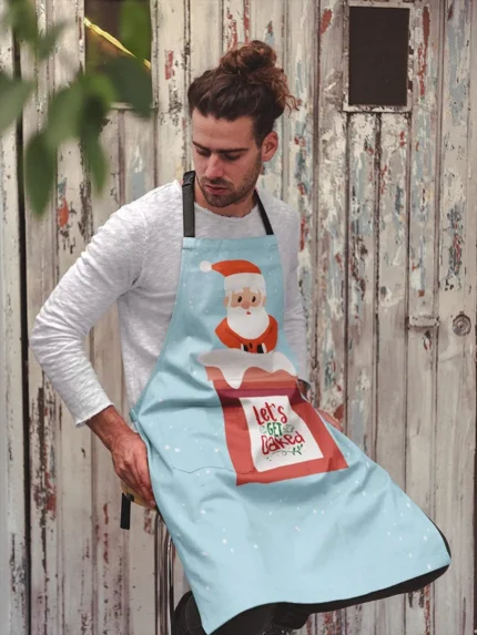 Lets Get Baked Printed Christmas apron - Image 6