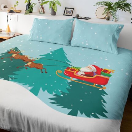 christmas santa bedsheet