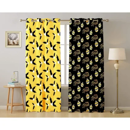 Berry And Bulb Pattern Christmas Curtain - Image 3