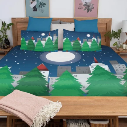 Christmas Moon Christmas Bedsheet - Image 3