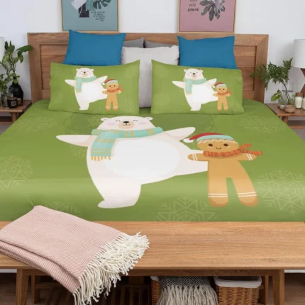 White Bears Christmas Bedsheet - Image 3
