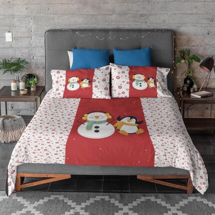 Snowman & Penguin Christmas Bedsheet