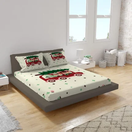 Bears in Cars Christmas Bedsheet - Image 2