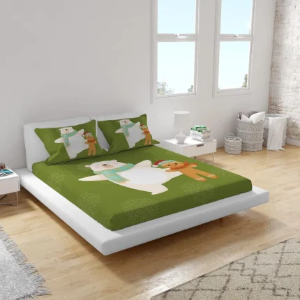 White Bears Christmas Bedsheet - Image 2