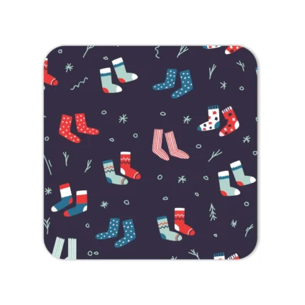 Christmas with  Xmas Socks Coasters - Image 2