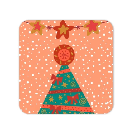 Christmas with Xmas Tree Coasters for Drinks - Image 4