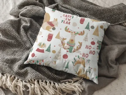 Animals Pattern Christmas Cushion Cover - Image 3
