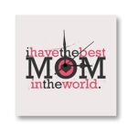 Giftsmate Best Mom in The World Wall Clock for Mom - 6x6 inches