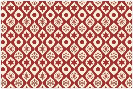 Giftsmate Christmas Decorations Table Runner Cloth Cover – Splendid Xmas Table Mats - 1 Runner 4 Mats - Image 3
