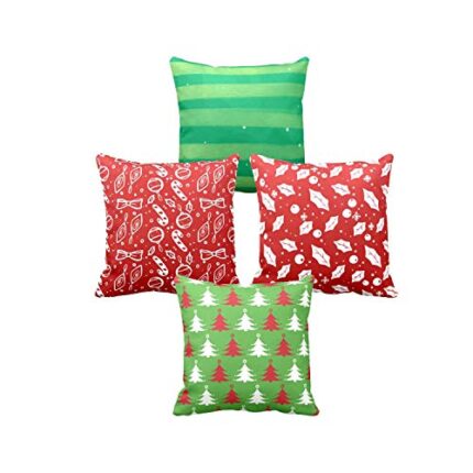 Giftsmate Cushion Covers House Decoration Set of 4 - Graceful Candy Sticks Ornaments - Image 1