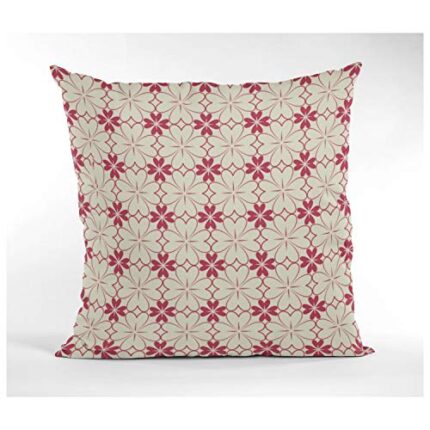 Giftsmate Decorative Cushion Cover Cotton for Couple Bedroom Avid Floral Valentine Bed Home Sofa Printed Throw Cushion Cover - Image 1