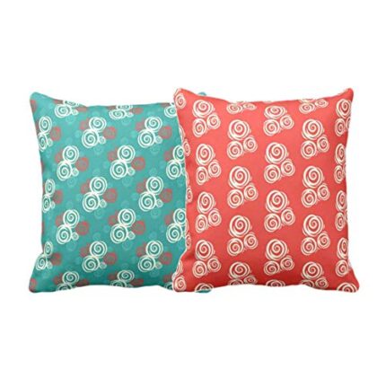 Giftsmate Decorative Cushion Cover Cotton for Couple Bedroom Worshipful Valentine Bed Home Sofa Printed Throw Cushion Cover Set of 2 - Image 1