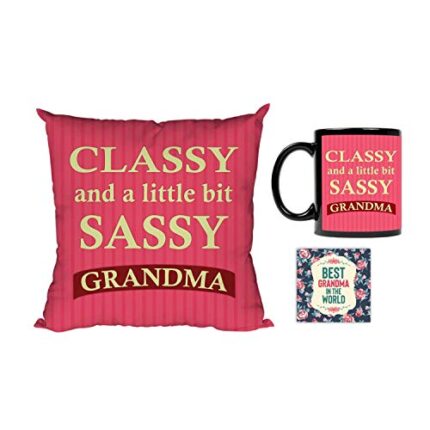 Giftsmate Mother's day Gifts for Mom - Hero Mom - Gift Combo Hamper Set of 3 - Mug, Coaster, Cushion Cover 12x12 - Image 1