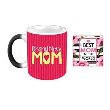 Giftsmate Mother's day Gifts for Mom - Pyaari Maa Gift Combo Hamper Set of 2 - Mug, Coaster - Image 1